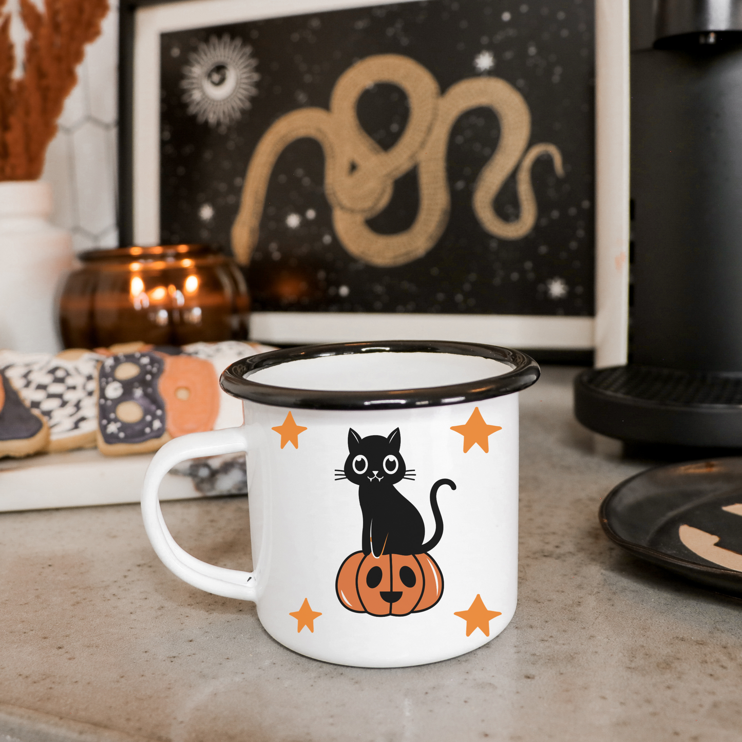 Halloween Black Cat Mug-12oz