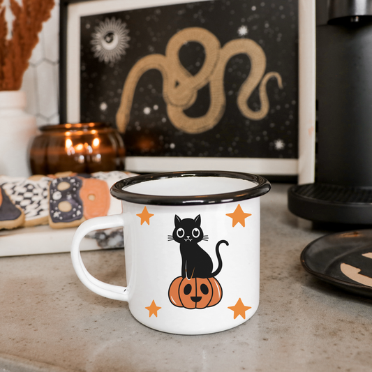 Halloween Black Cat Mug-12oz