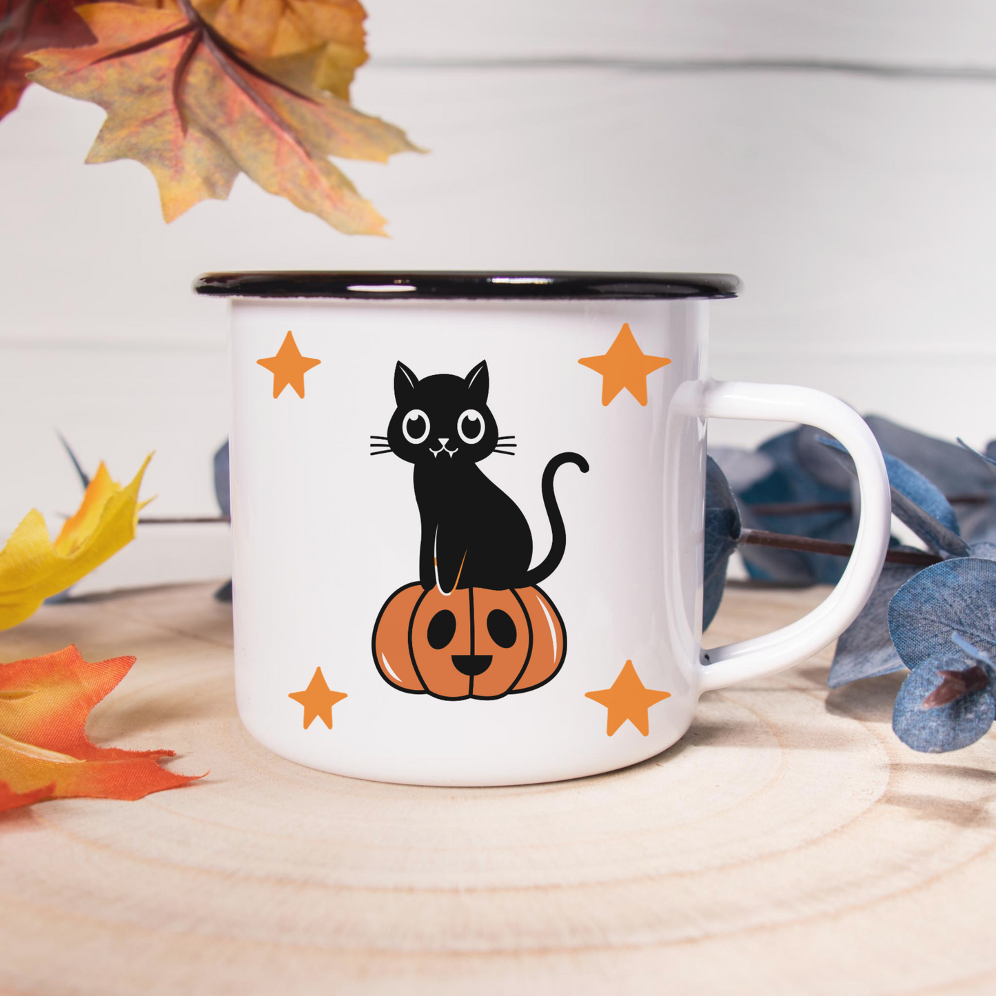 Halloween Black Cat Mug-12oz