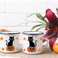 Halloween Black Cat Camping 10 oz Mug