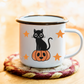Halloween Black Cat Camping 10 oz Mug