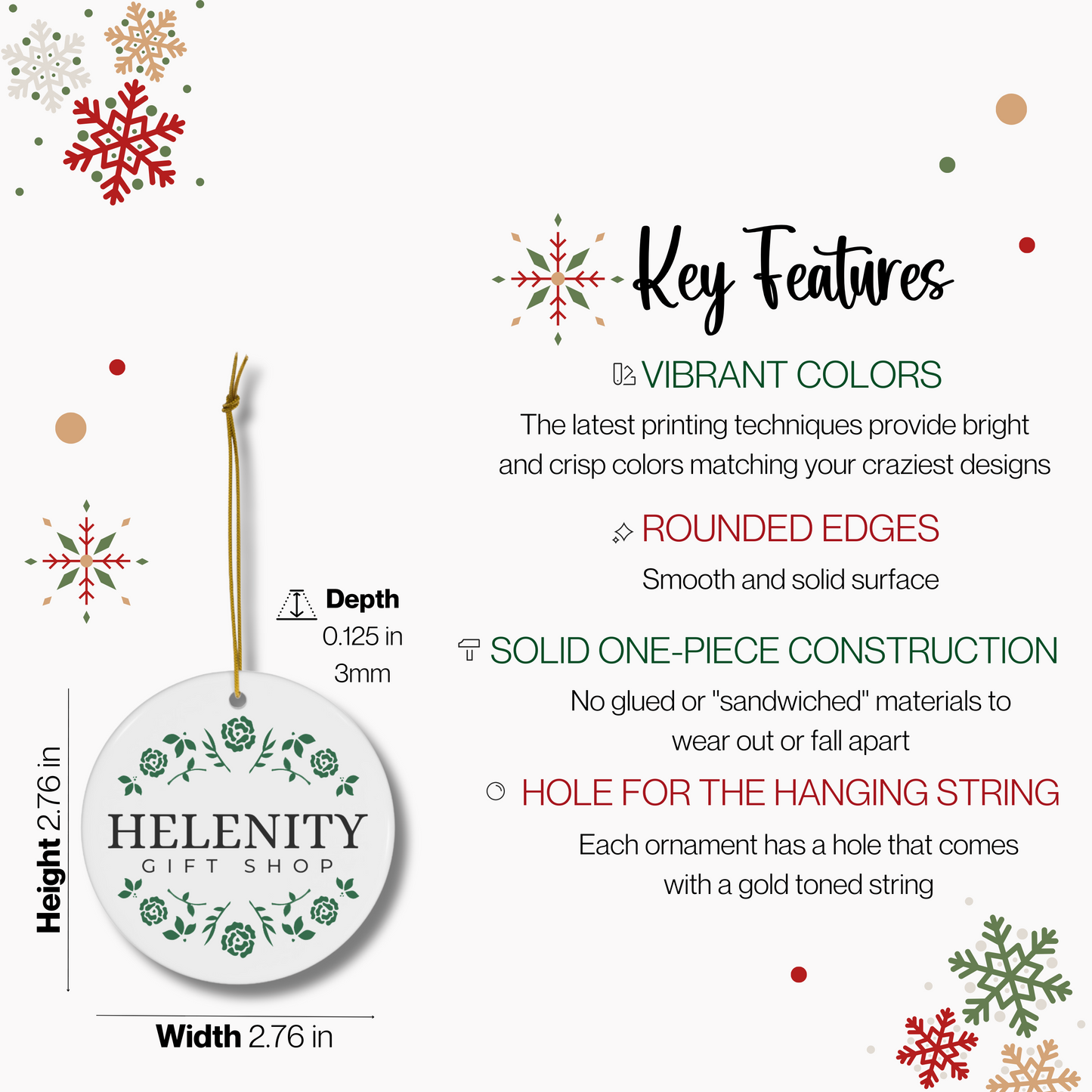 Personalized New Home Christmas Acorn Ornament