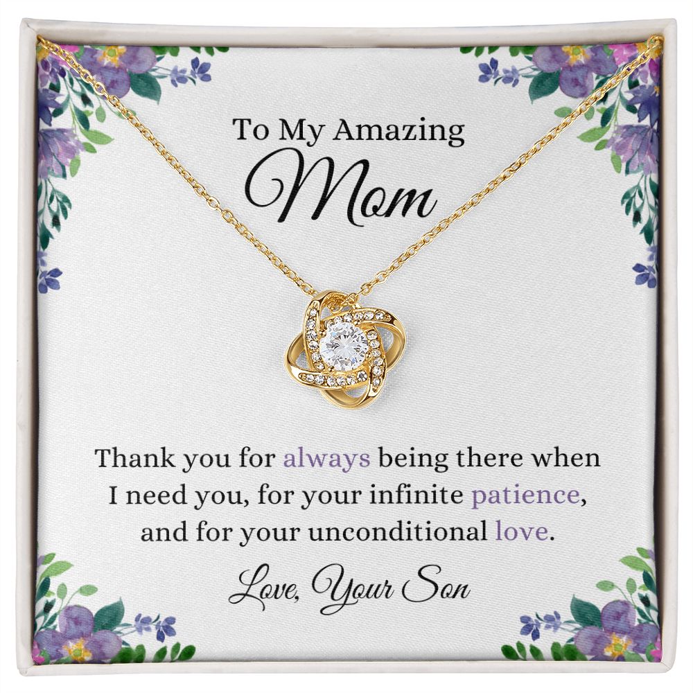 To My Amazing Mom, Thank You  | Love Knot Necklace