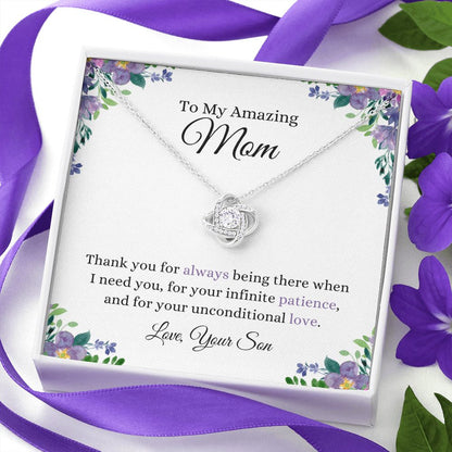 To My Amazing Mom, Thank You  | Love Knot Necklace