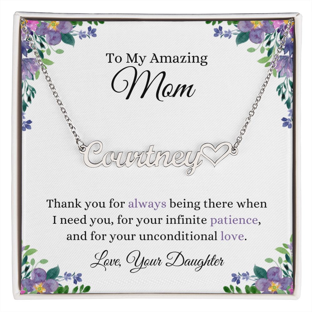 Thank You Mom | CustomizeMe Heart Name Necklace