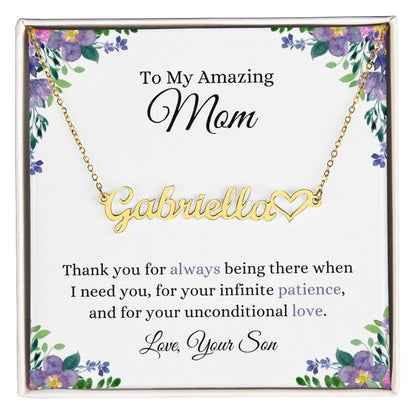 Thank You Mom | CustomizeMe Heart Name Necklace