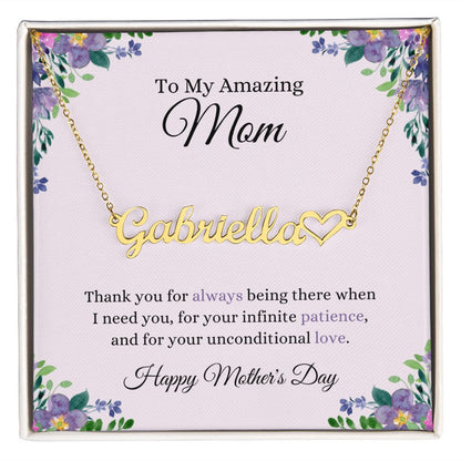 My Amazing Mom | CustomizeMe Heart Name Necklace