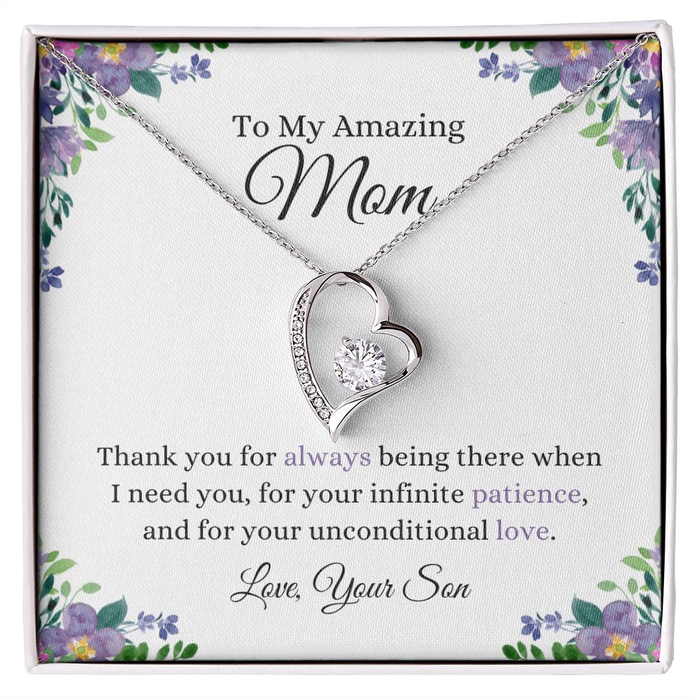 My Amazing Mother, Thank You | Forever Love Knot Necklace