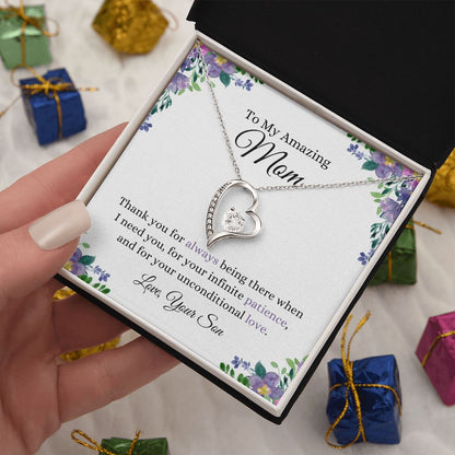 My Amazing Mother, Thank You | Forever Love Knot Necklace