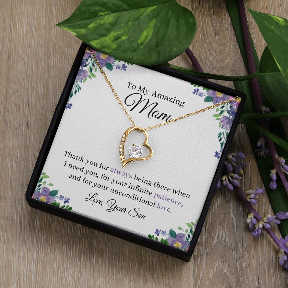My Amazing Mother, Thank You | Forever Love Knot Necklace