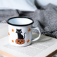Halloween Black Cat Camping 10 oz Mug