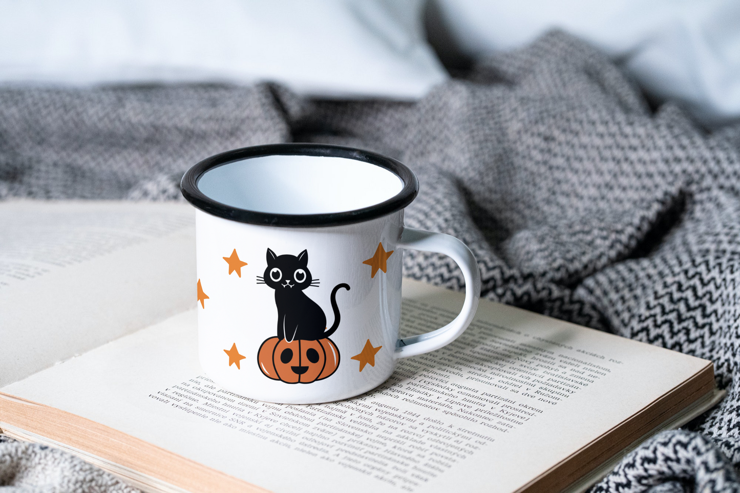 Halloween Black Cat Mug-12oz