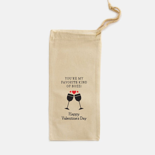 You're My Favorite Kind of Buzz! (Toast) - Valentine's Day Wine Tote Bag Helenity Gift Shop