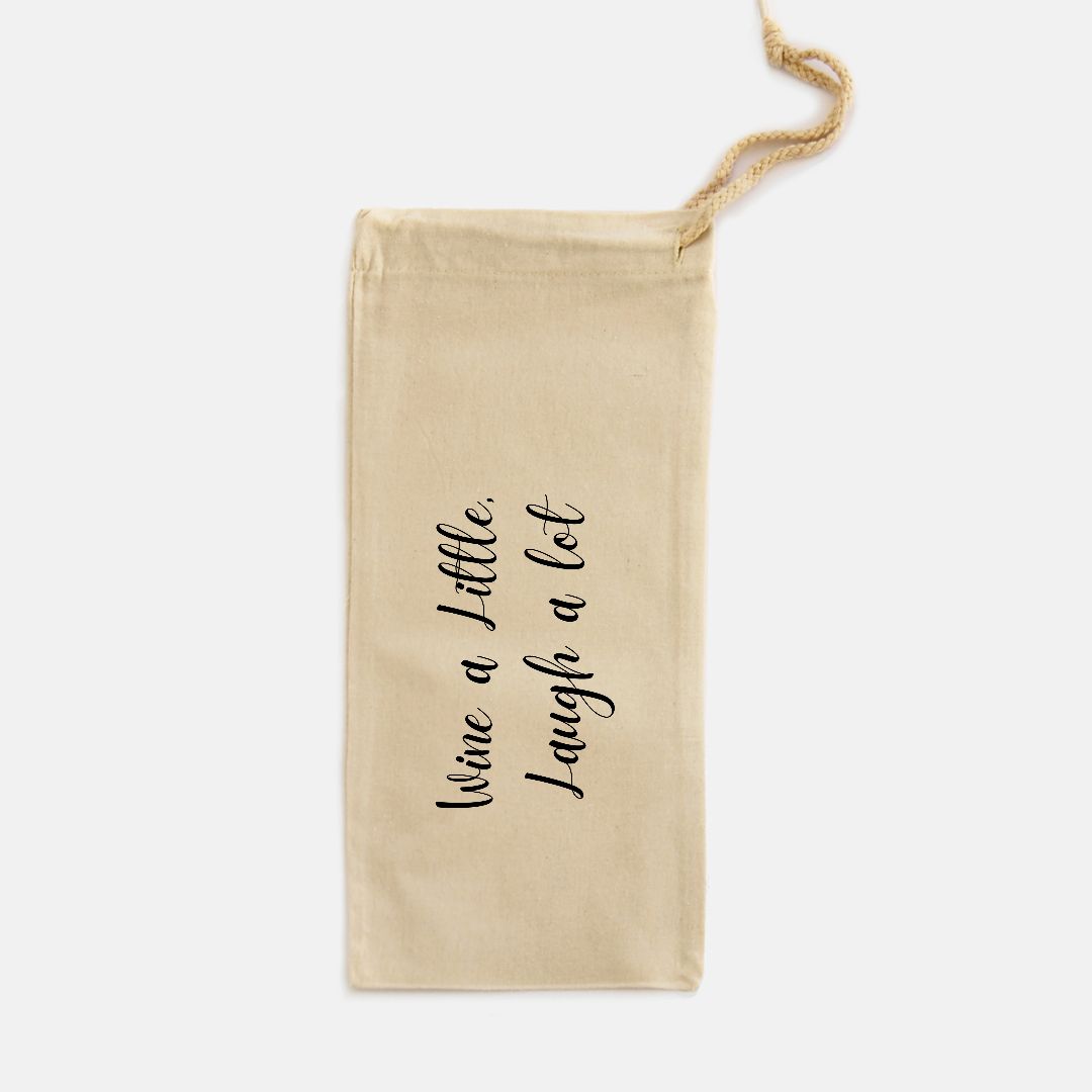 Wine a Little, Laugh a Lot - Wine Bag Helenity Gift Shop