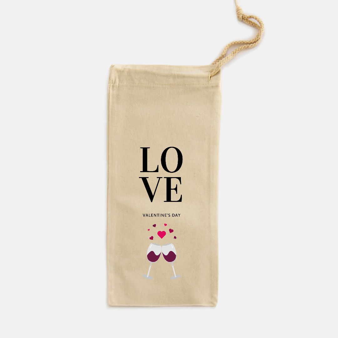 LOVE Valentine's Day Wine Bag Helenity Gift Shop