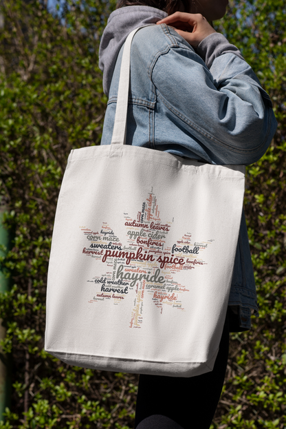 Fall-Inspired Leaf Tote Bag Helenity Gift Shop