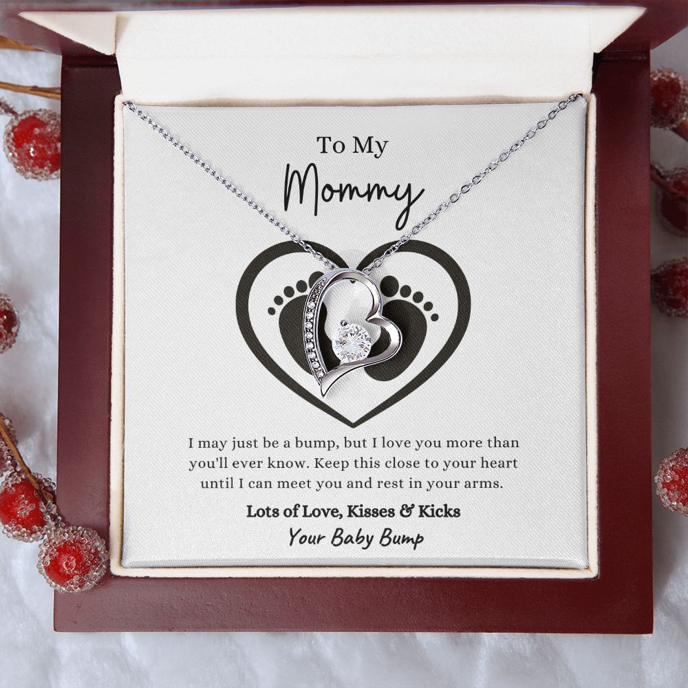 To My Mommy | I Love You More than You'll Ever Know (Forever Love Necklace) 14k White Gold Finish / Luxury Box Helenity Gift Shop