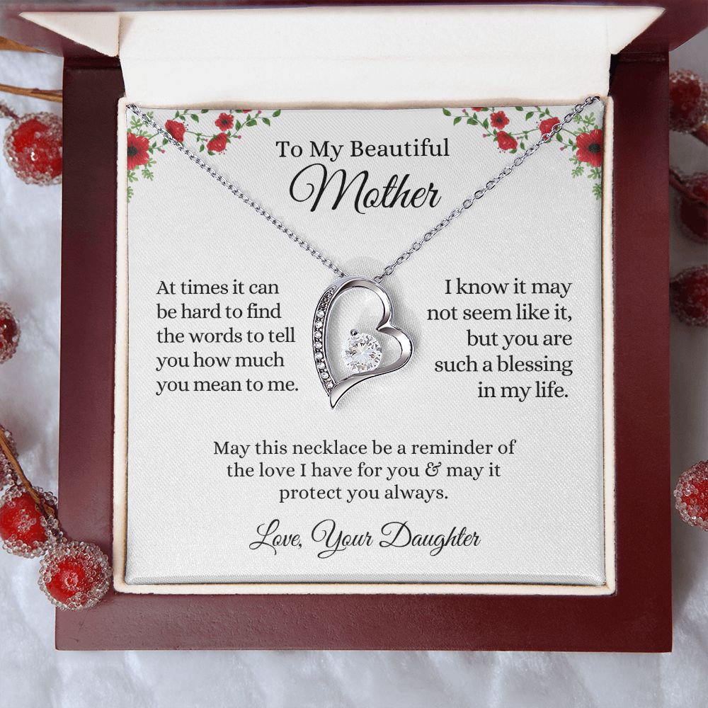 My Beautiful Mother, Reminder of my Love | Forever Love Necklace