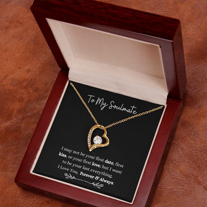 To My Soulmate | Forever Love Necklace 18k Yellow Gold Finish / Luxury Box Helenity Gift Shop