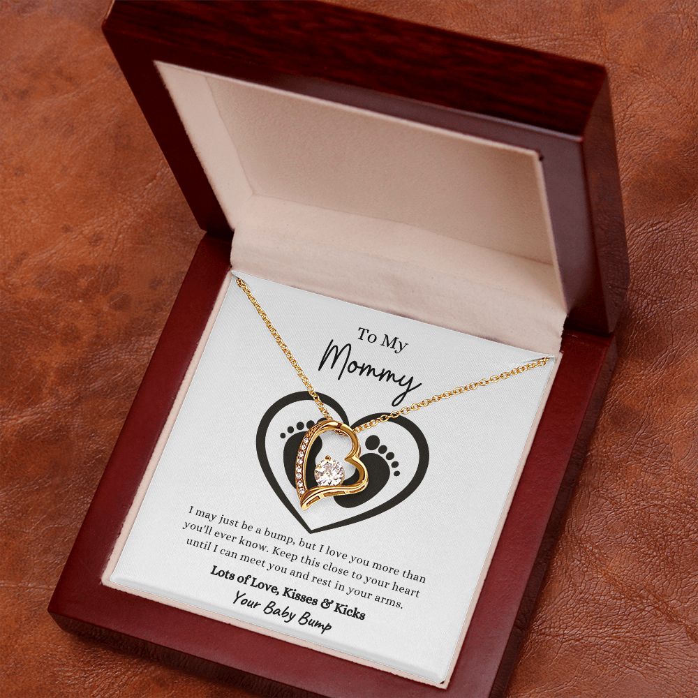 To My Mommy | I Love You More than You'll Ever Know (Forever Love Necklace) 18k Yellow Gold Finish / Luxury Box Helenity Gift Shop