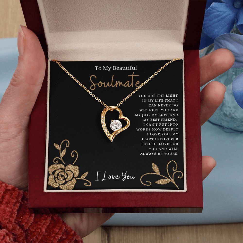 To My Beautiful Soulmate | The Light in My Life | Forever Love Necklace Helenity Gift Shop