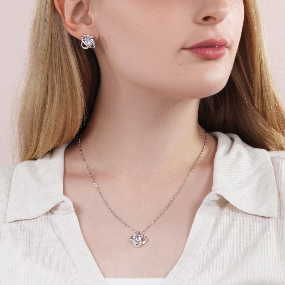 To My Amazing Daughter | Love Knot Earring & Necklace Set Helenity Gift Shop