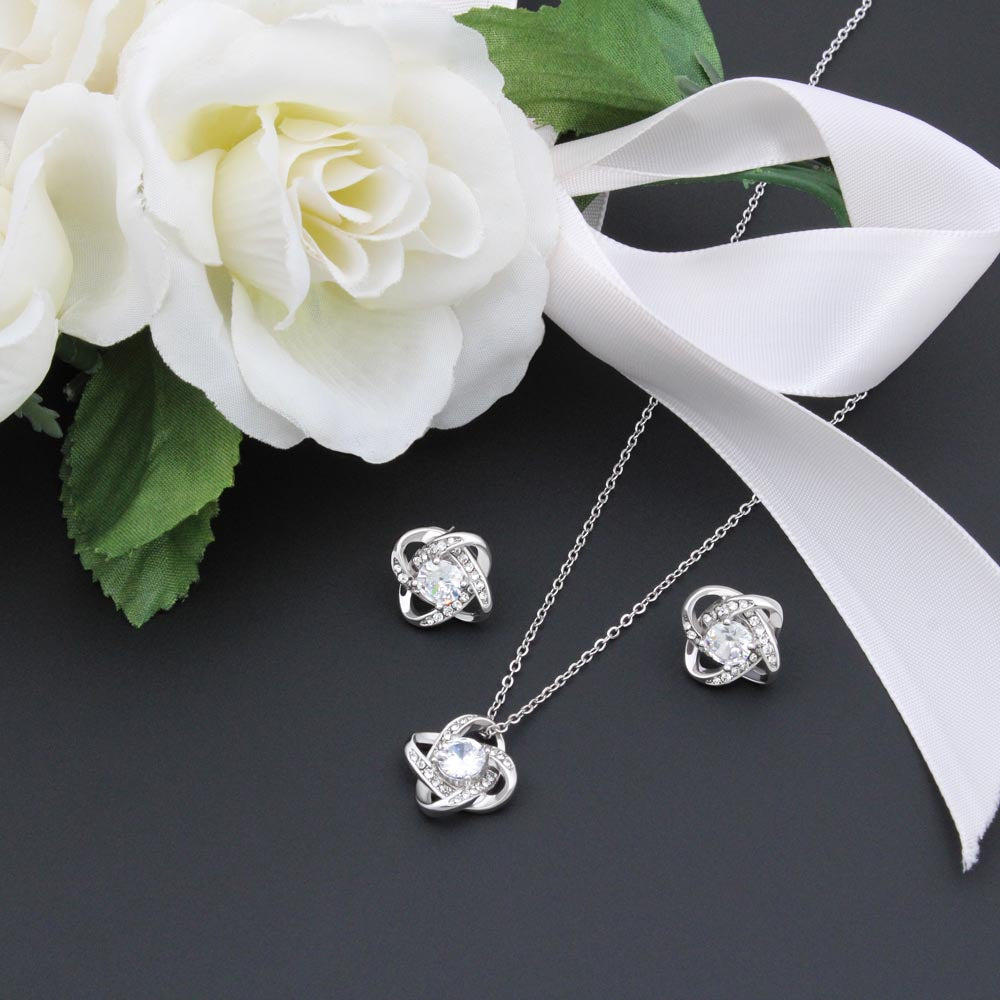 To My Daughter Always Believe (From Mom) | Love Knot & Earring Set Helenity Gift Shop