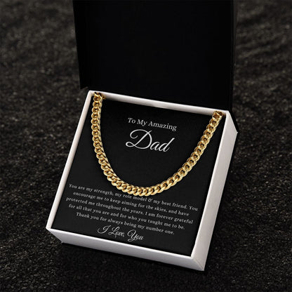 To My Amazing Dad | Cuban Link Chain Helenity Gift Shop
