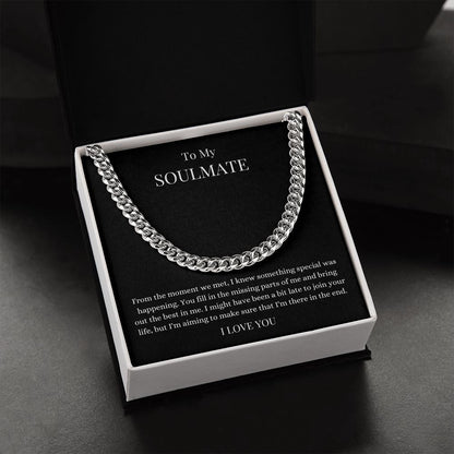 To My Soulmate | Cuban Link Chain Helenity Gift Shop