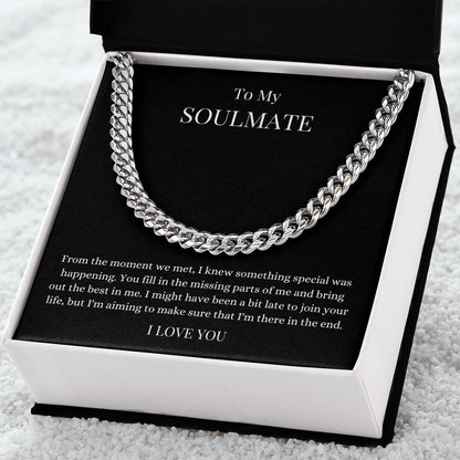 To My Soulmate | Cuban Link Chain Helenity Gift Shop
