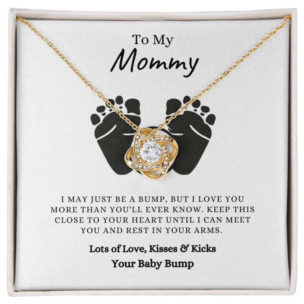 To My Mommy, Love & Kisses |  Love Knot Necklace