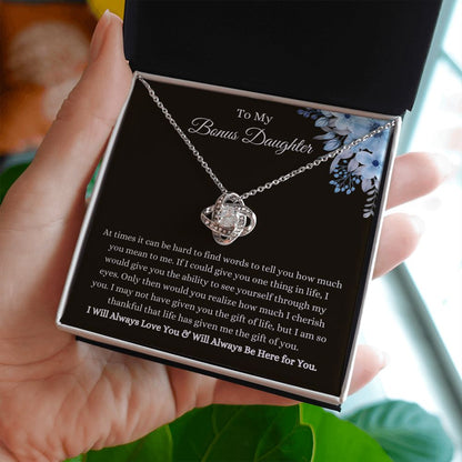 To Bonus Daughter | Love Knot Necklace Helenity Gift Shop