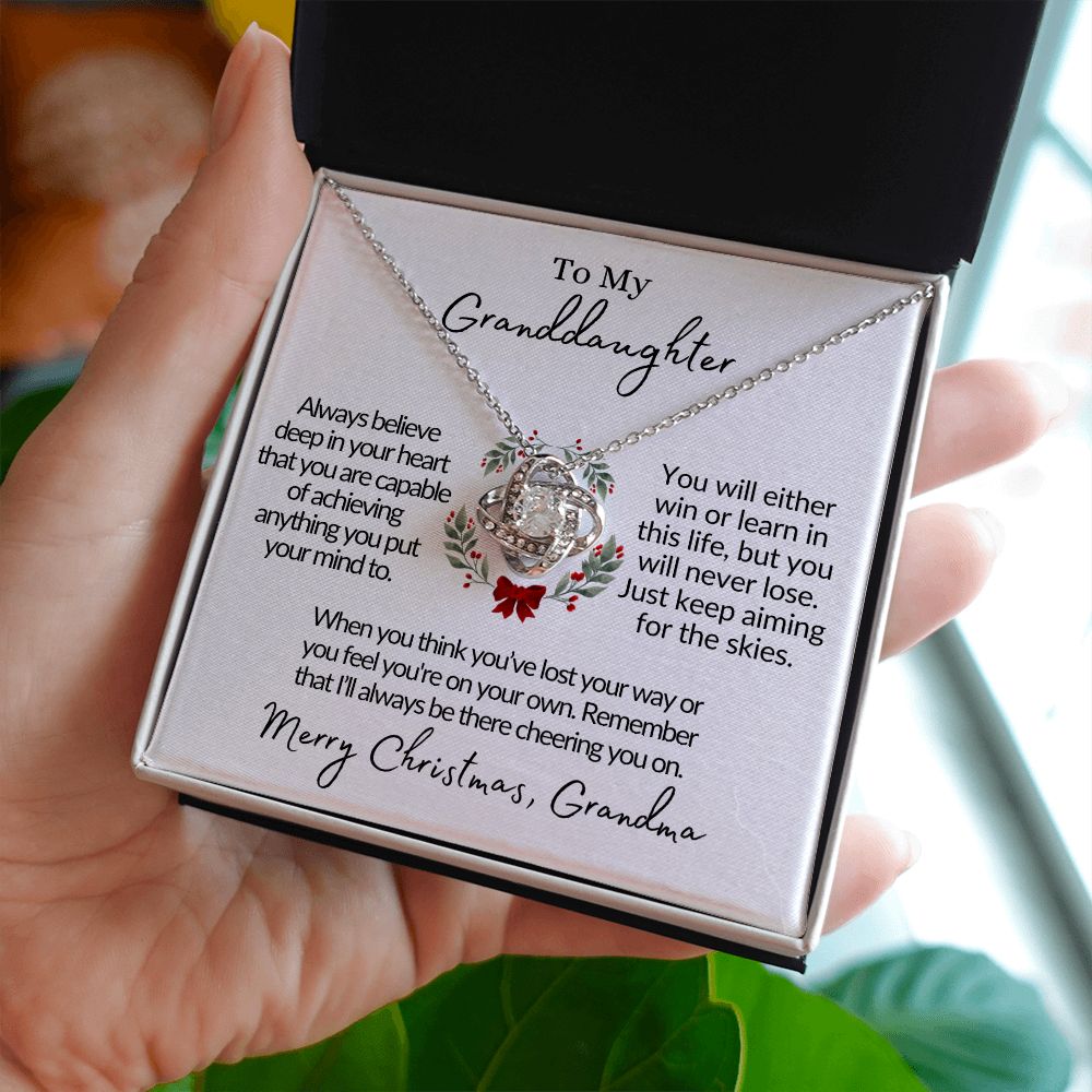 To My Granddaughter (From Grandma) | Love Knot Necklace Helenity Gift Shop
