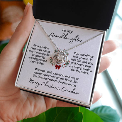 To My Granddaughter (From Grandma) | Love Knot Necklace Helenity Gift Shop