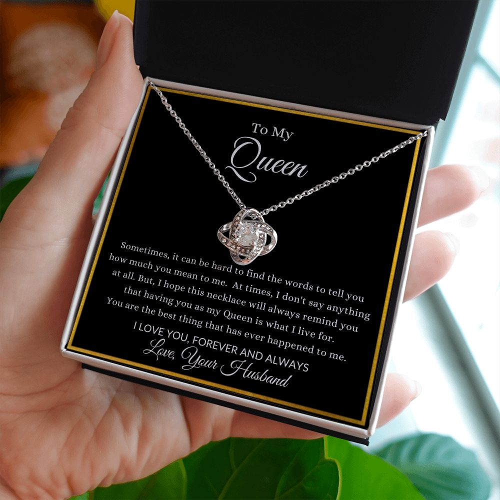 To My Queen | Love Knot Necklace Helenity Gift Shop