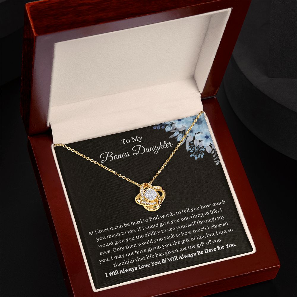 To Bonus Daughter | Love Knot Necklace Helenity Gift Shop