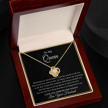 To My Queen | Love Knot Necklace Helenity Gift Shop