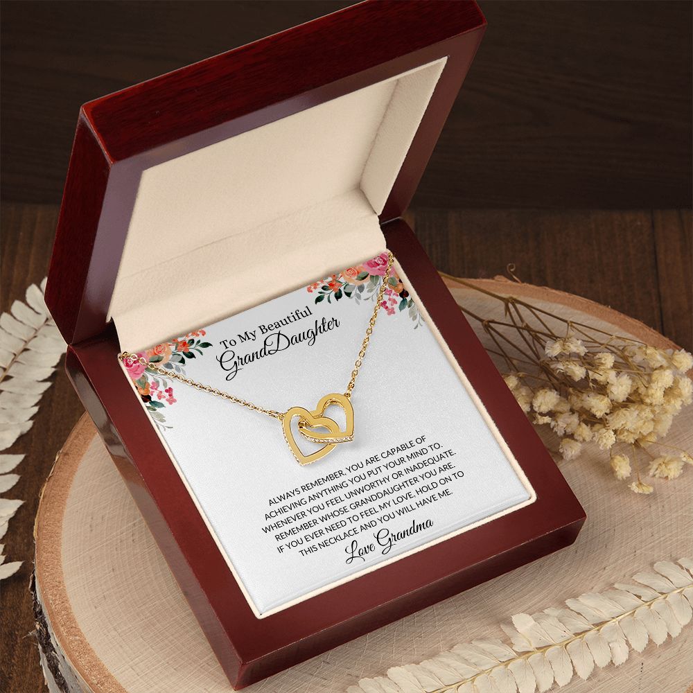 To My Beautiful Granddaughter | Interlocking Hearts Necklace Helenity Gift Shop