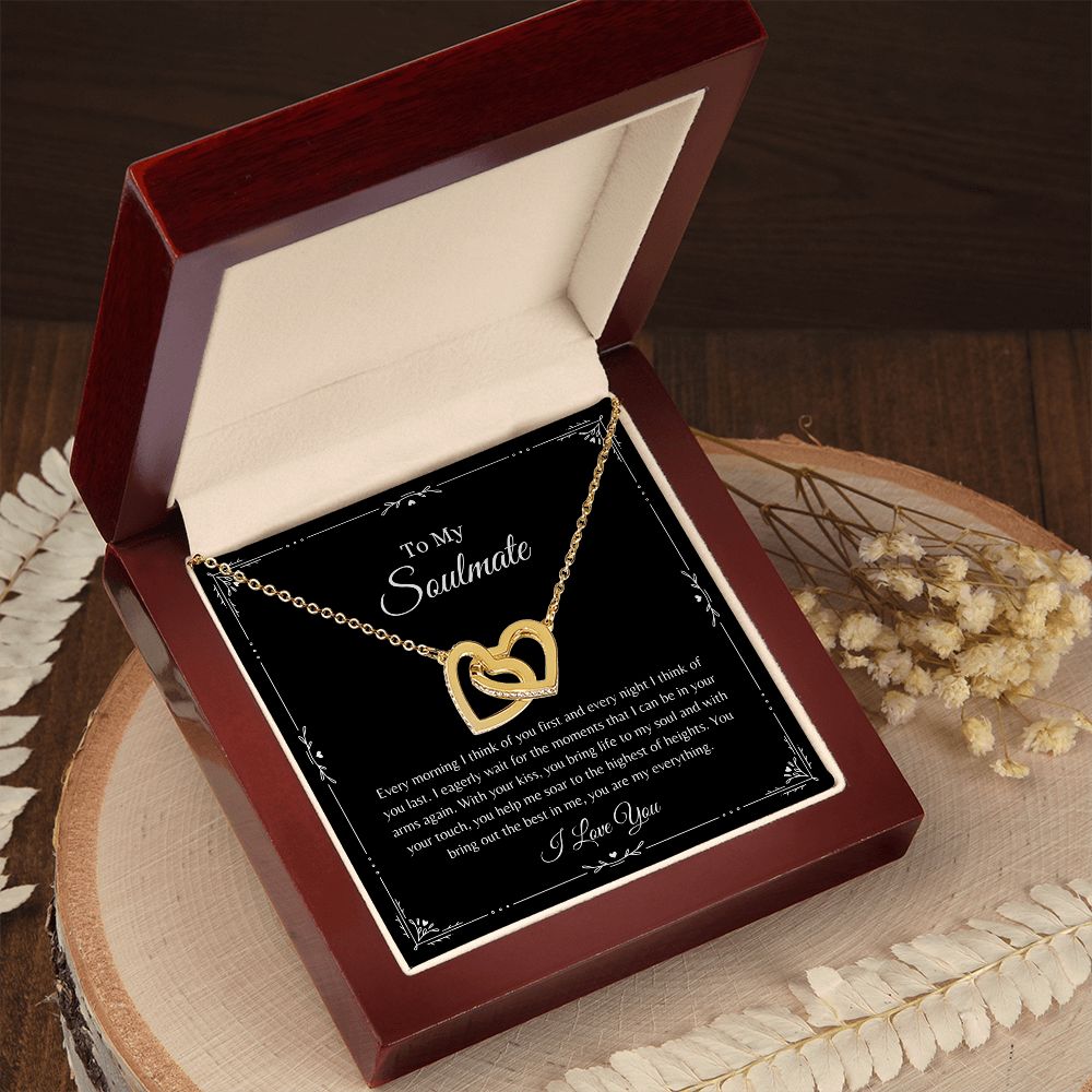 To My Soulmate, You are my Everything | Interlocking Hearts Necklace Helenity Gift Shop