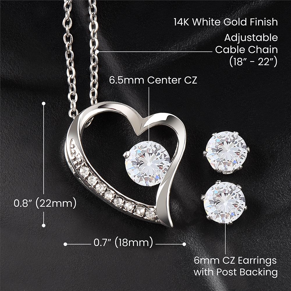 My Amazing Mother In-Law, Thank You | Forever Love Necklace & Earring Set