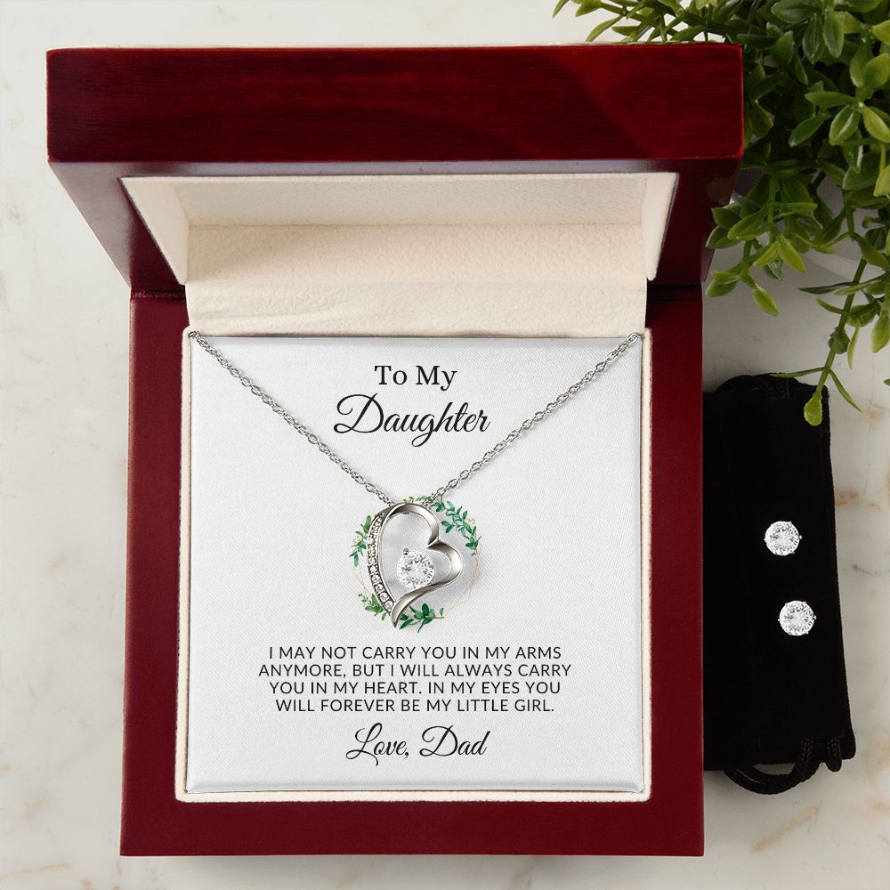 To My Daughter | Forever Love Necklace and Earring Set Helenity Gift Shop