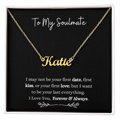To My Soulmate | Customize Name Necklace Helenity Gift Shop
