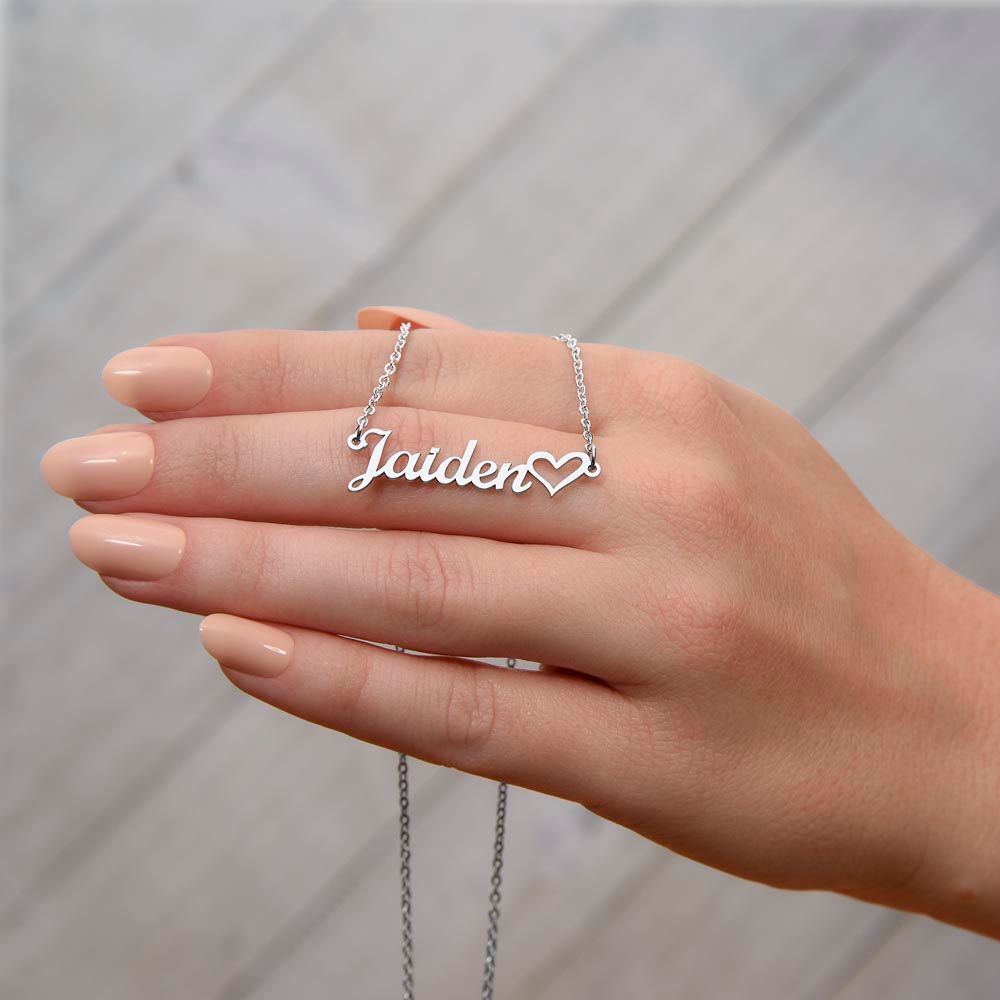 CustomizeMe-Heart Name Necklace (No Message Card)