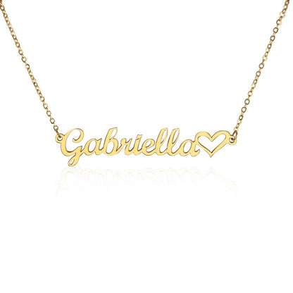 CustomizeMe-Heart Name Necklace (No Message Card)