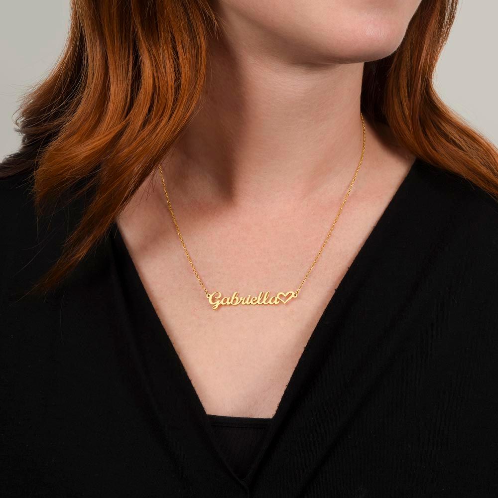 CustomizeMe-Heart Name Necklace (No Message Card)
