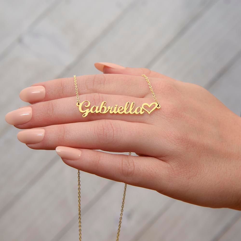 CustomizeMe-Heart Name Necklace (No Message Card)