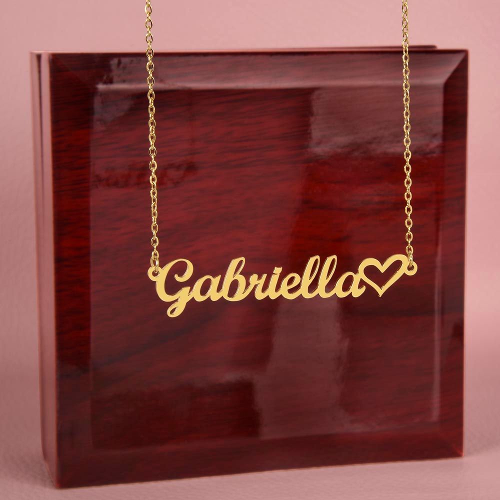 CustomizeMe-Heart Name Necklace (No Message Card)