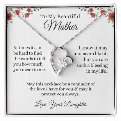 My Beautiful Mother, Reminder of my Love | Forever Love Necklace