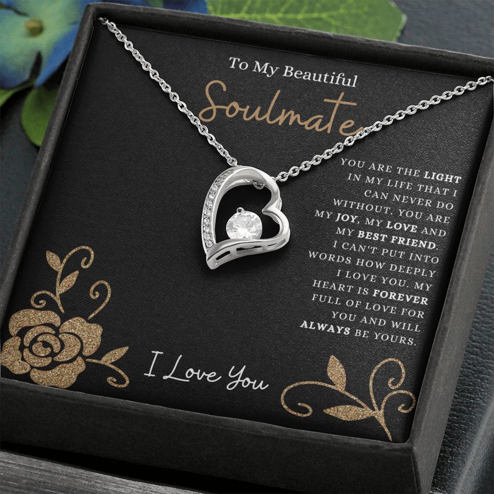 To My Beautiful Soulmate | The Light in My Life | Forever Love Necklace Helenity Gift Shop