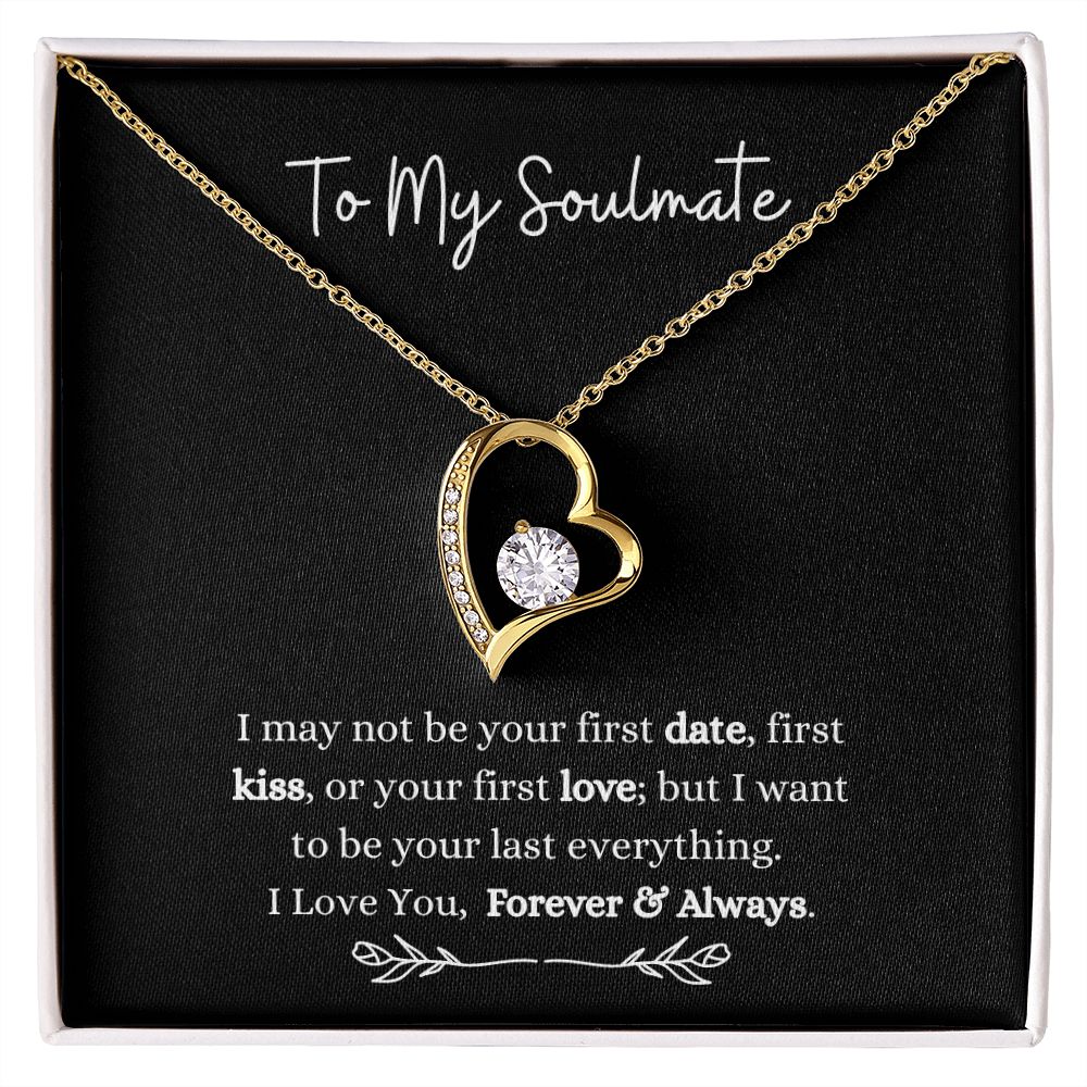To My Soulmate | Forever Love Necklace 18k Yellow Gold Finish / Standard Box Helenity Gift Shop